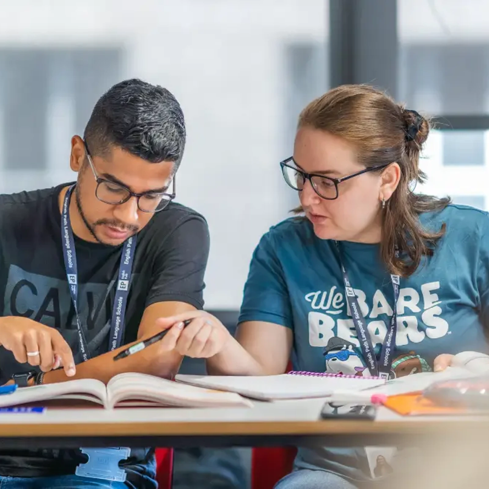 students learning different courses like CELTA, Digital marketing etc